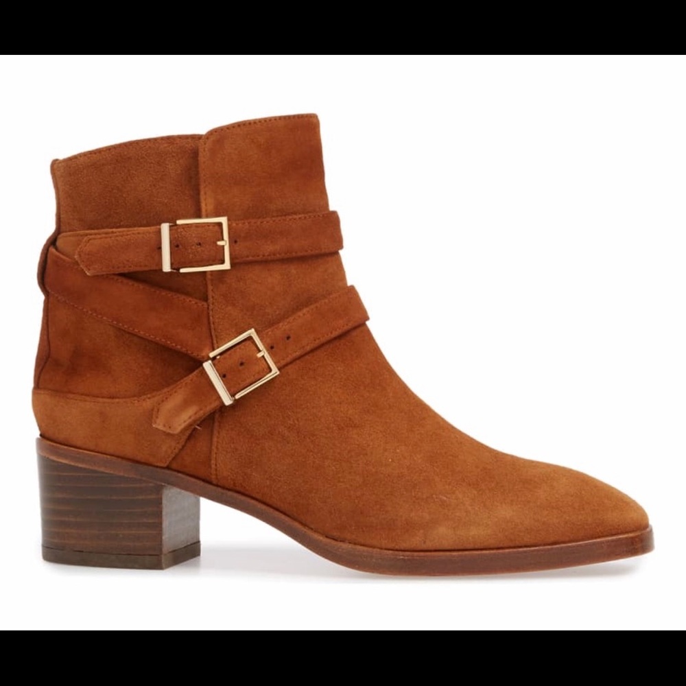 Stuart Weitzman brown Sadie suede ankle booties